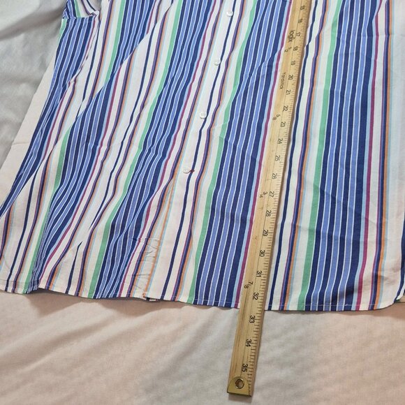 Cremieux Men's Shirt Size XXL Stripes  Short Sleeve Button-Up Casual Cotton (56 - Picture 7 of 9
